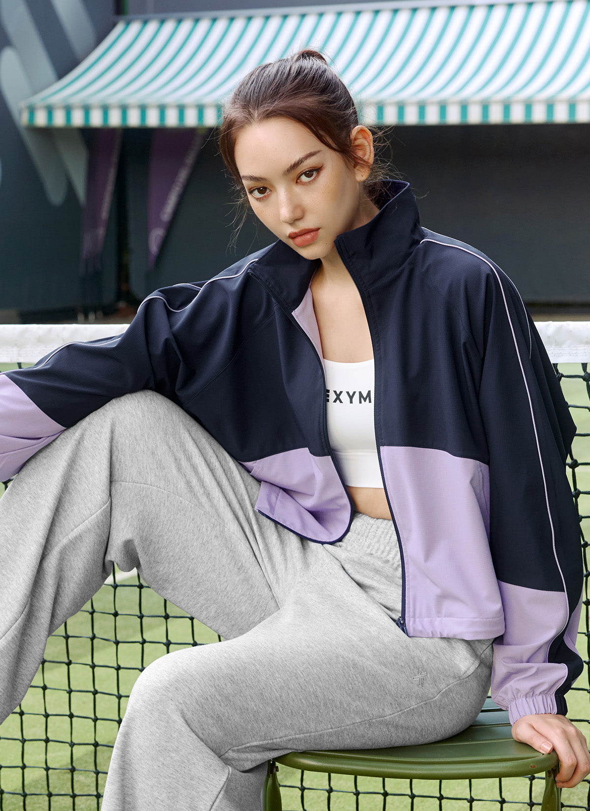 Stylish Color Block Windbreaker Jacket for Men & Women - Lightweight, Water-Resistant Outdoor Coat for Running, Hiking & Travel