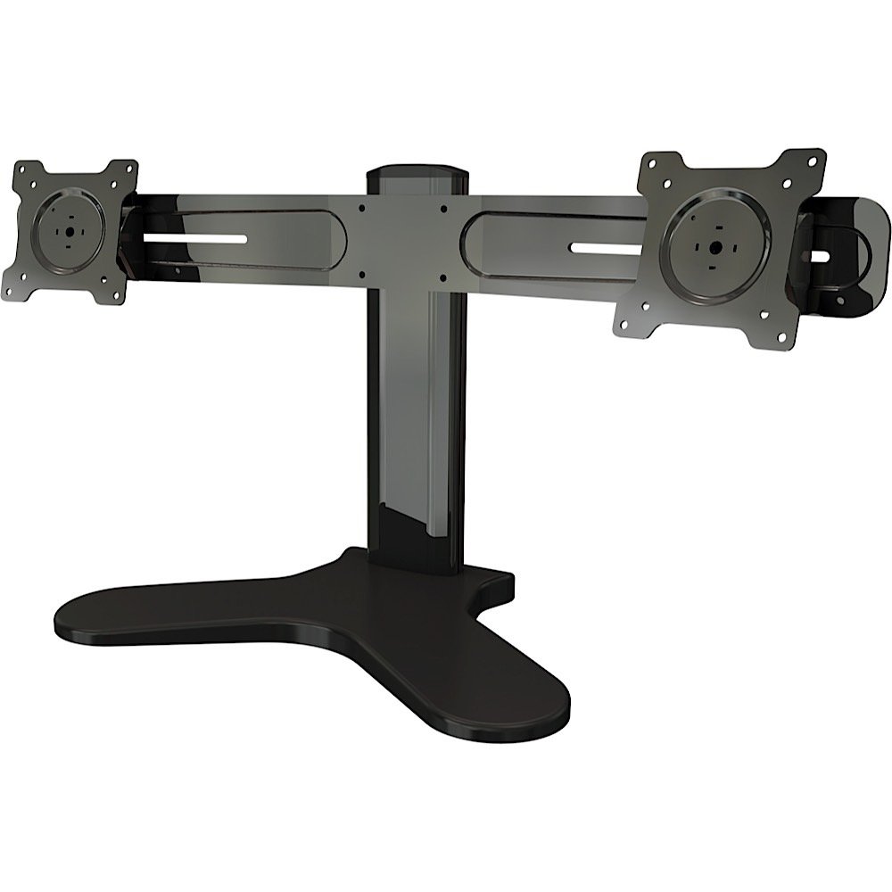 DSH2 Dual Monitor Desktop Stand (Horizontal) - Adjustable Ergonomic Mount for Home & Office Workstations - Perfect for Multi-Tasking, Gaming, and Productivity