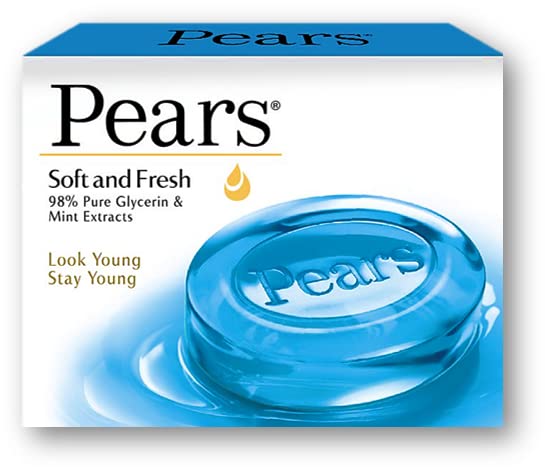 Pears Soft and Fresh Bathing Bar Soap - 50g, Gentle Cleansing for Sensitive Skin | Perfect for Daily Shower & Hand Wash