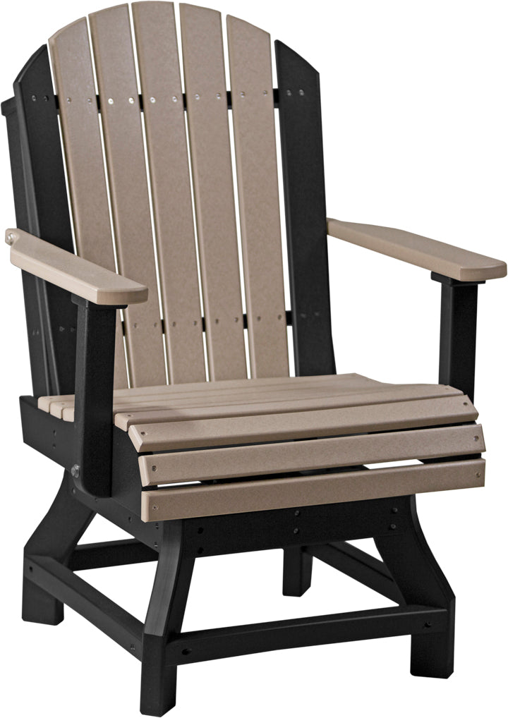 LuxCraft Adirondack Swivel Chair - Outdoor Dining Height Patio Furniture for Backyard, Garden & Poolside Relaxation