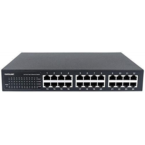 Intellinet 560924 24-Port 10/100 Mbps Desktop Ethernet Switch - Ideal for Home Office & Small Business Networking