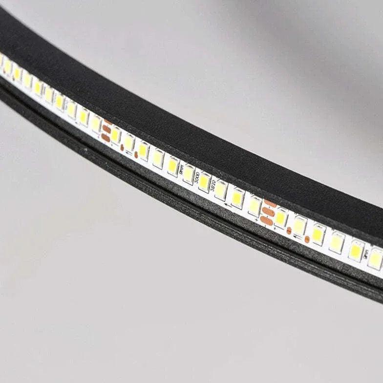 Modern LED Flush Mount Ceiling Light Fixture - Dimmable Ring Design for Living Room, Bedroom, Kitchen - Energy Efficient Home Lighting Solution