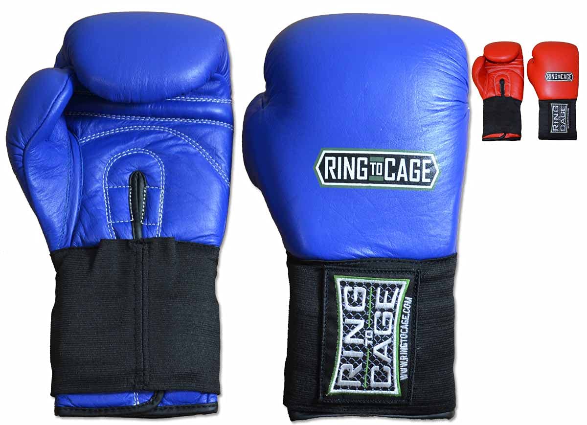 Amateur Competition Boxing Gloves - Blue or Red | Professional Training & Sparring Gear for Beginners | Perfect for Boxing Classes, Gym Workouts & Martial Arts Training
