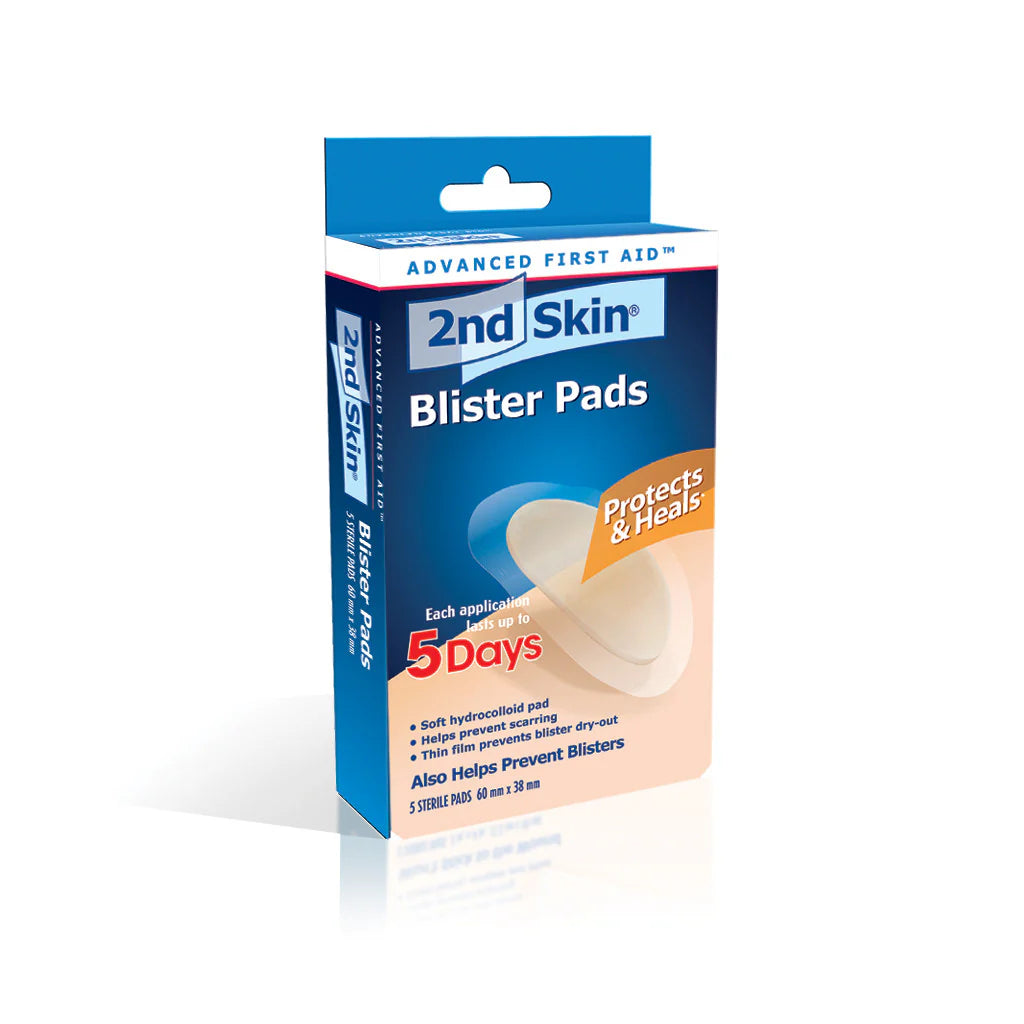 2nd Skin Blister Pads - 5 Pack | Protective Cushioning for Foot Blisters, Heels & Toes | Ideal for Hiking, Running & Everyday Comfort