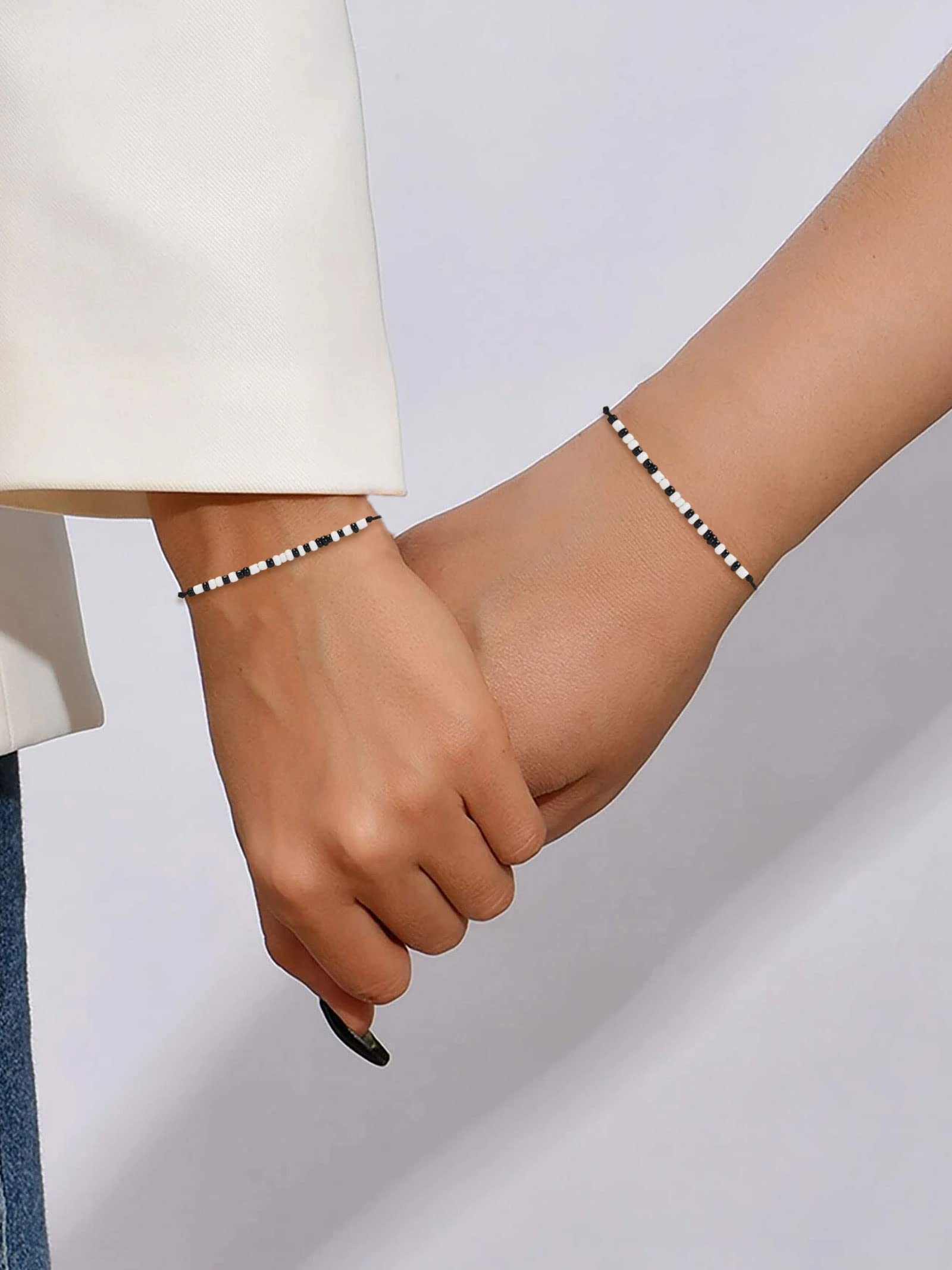 HUASAI Zodiac Morse Code Bracelet for Women & Men - Adjustable 12 Constellation Beaded String Bracelet - Inspirational Gift for Best Friends & Couples with Message Card - Perfect for Birthdays, Anniversaries & Daily Wear