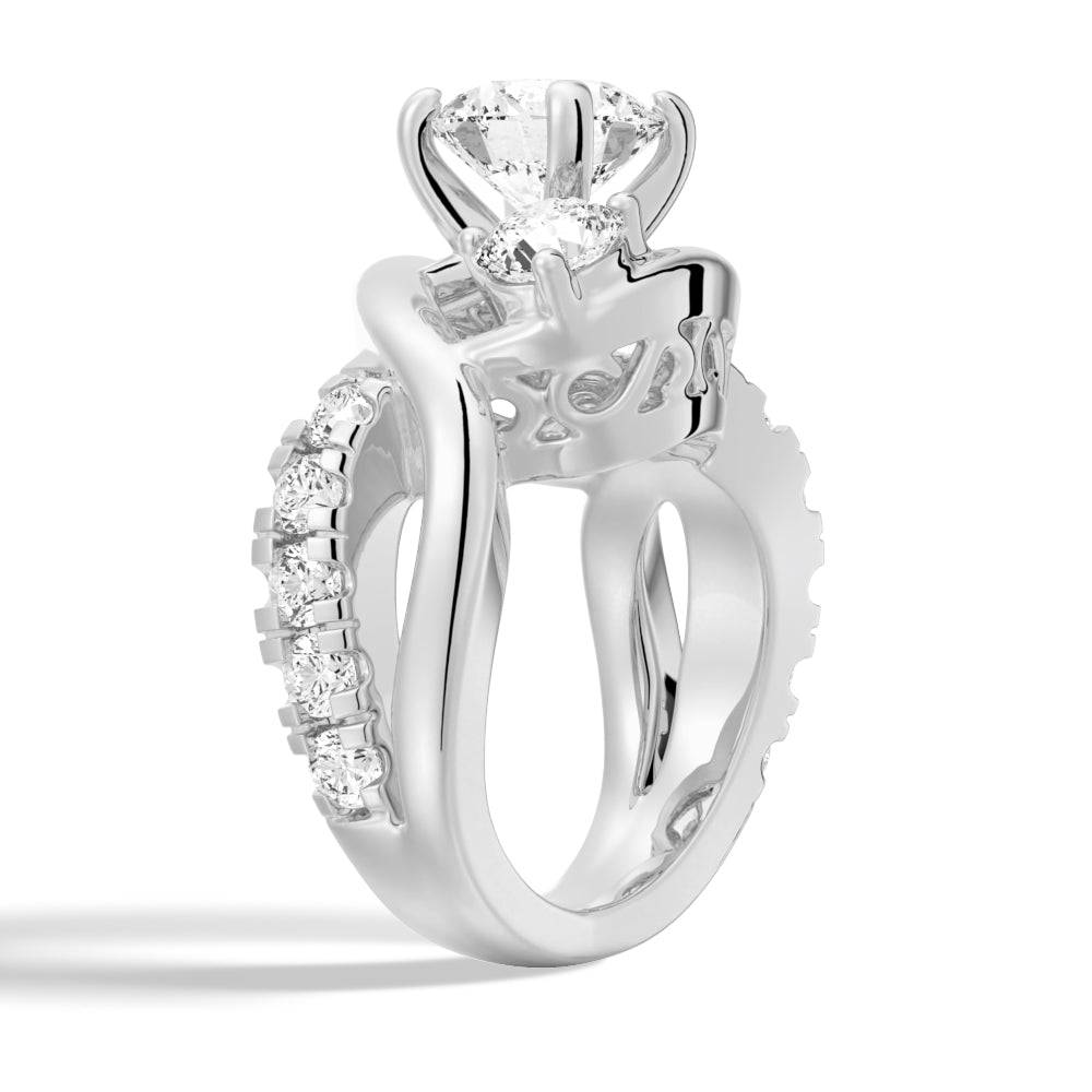 1 CT Vintage Three Stone Moissanite Engagement Ring with Swirl Design - Perfect for Proposals, Anniversaries & Romantic Occasions