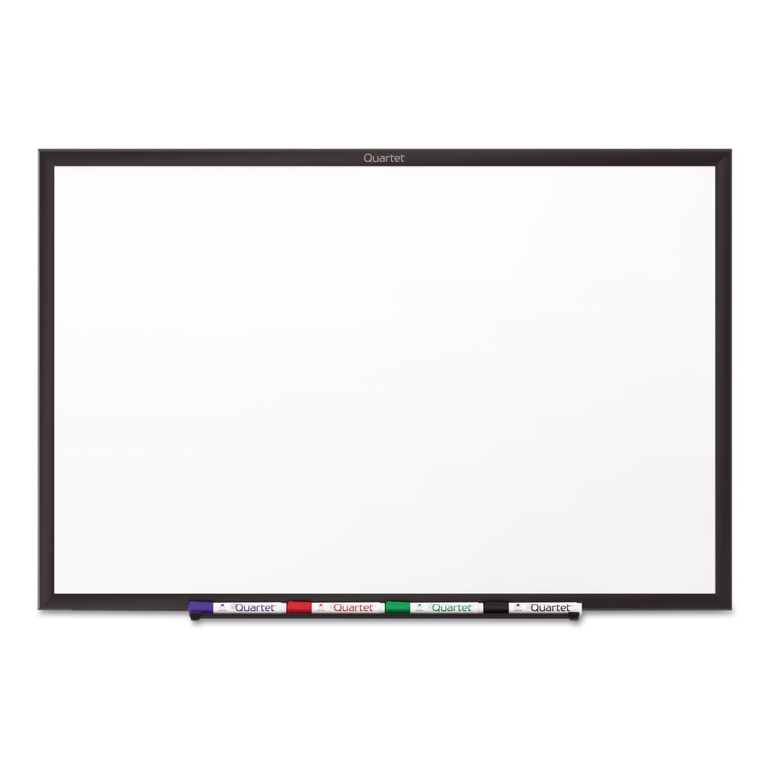 Quartet 5' x 3' Non-Magnetic Dry Erase Whiteboard with Black Aluminum Frame - S535B - Perfect for Offices, Classrooms & Home Use