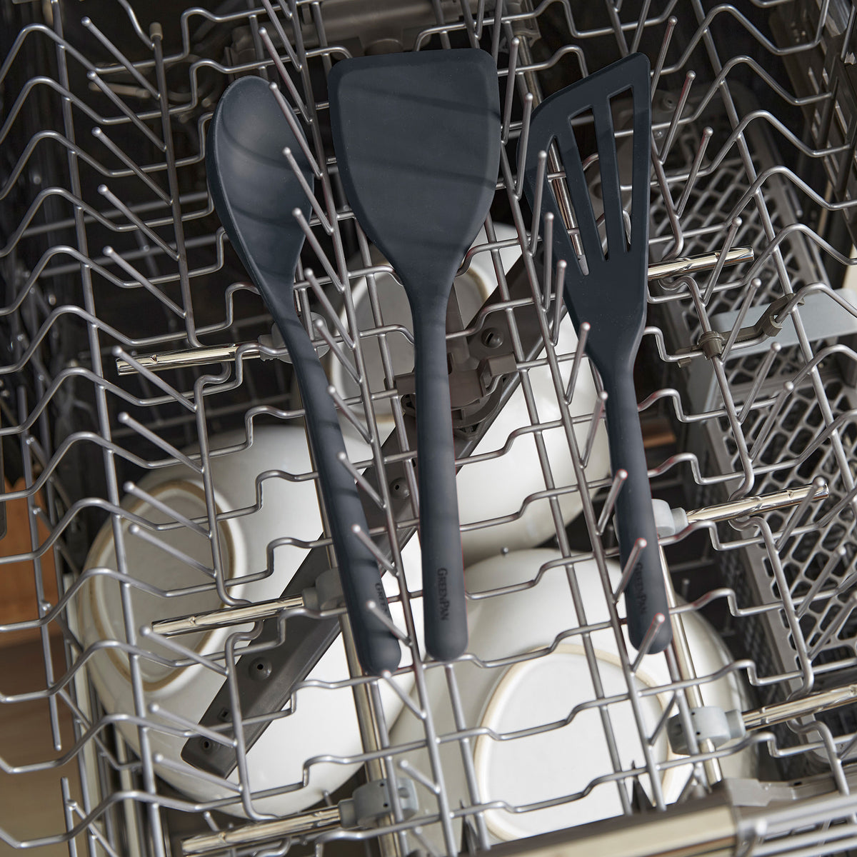 Premium Platinum Silicone Whisk - Heat Resistant & Non-Slip Grip - Perfect for Baking, Cooking & Mixing - Ideal for Kitchen, Restaurant & Home Use (Gray)