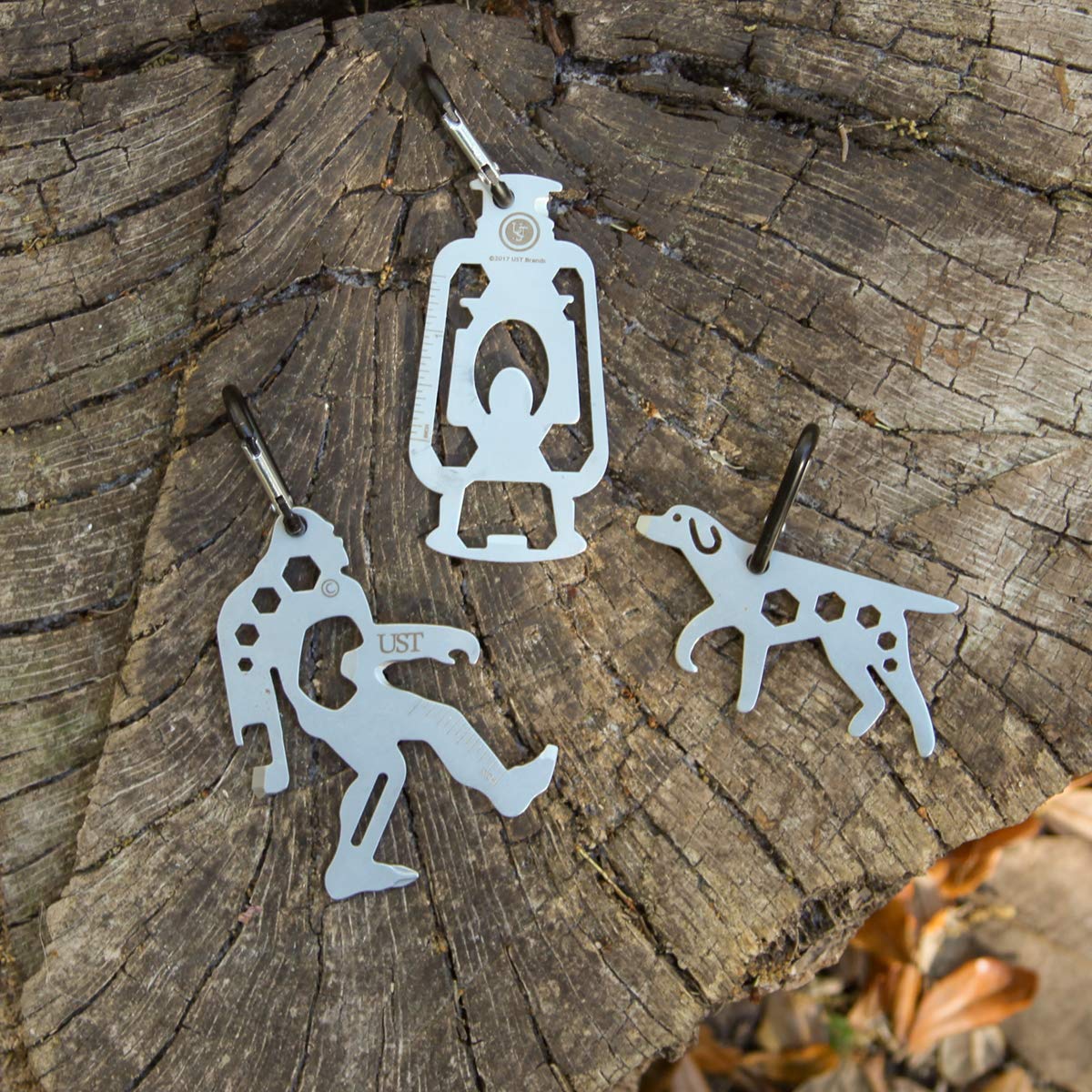 UST Tool-a-Long Multi-Tool Carabiner - Durable Compact Stainless Steel Construction for Hiking, Camping & Outdoor Adventures | Perfect for Kayaking, Travel & Survival Gear