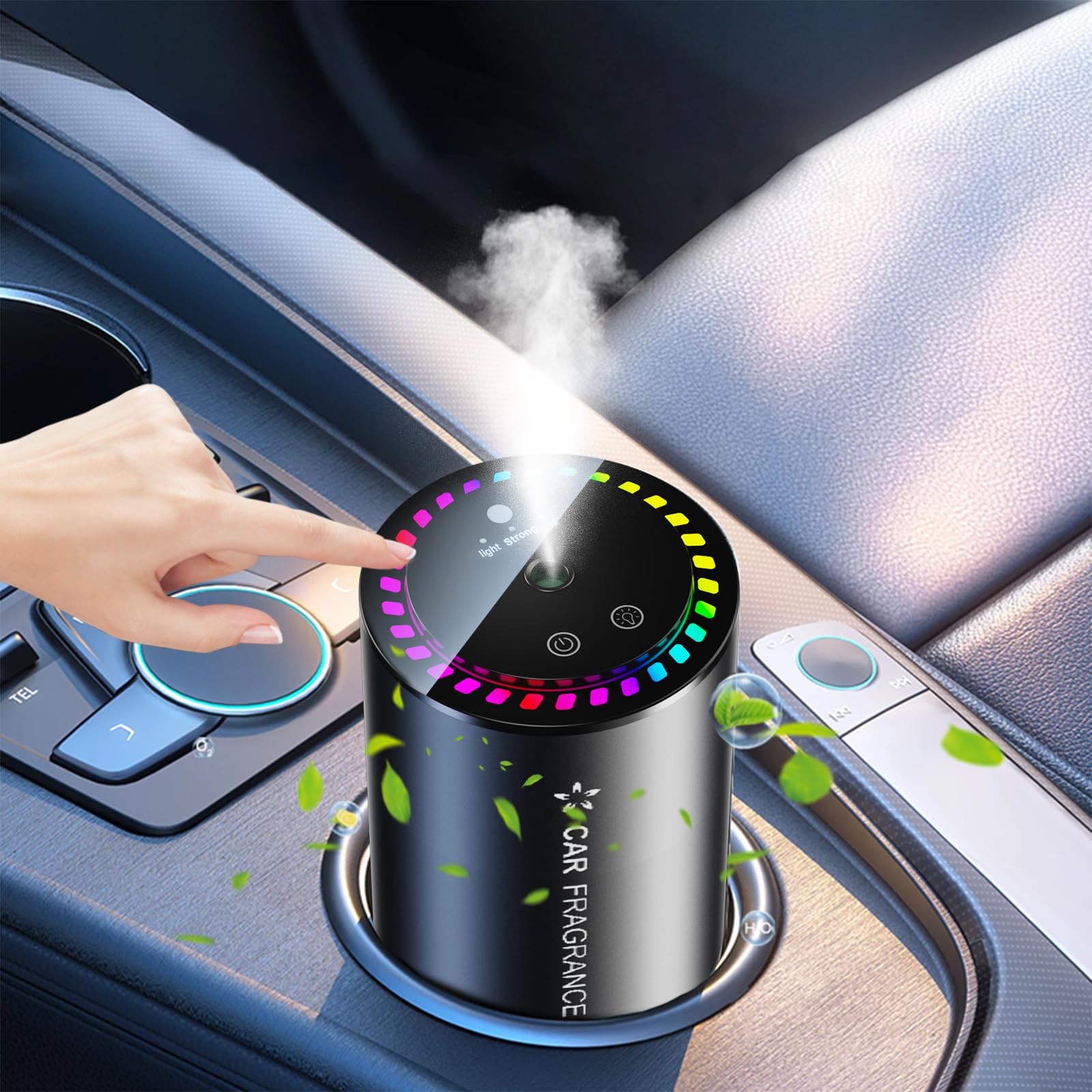 Smart Car Air Freshener & Essential Oil Diffuser - 50ml Cologne Perfume Lasts 4 Months, Auto On/Off, 3 Scent Intensity Modes - Perfect Car Accessories for Men & Women, Home & Office Use - Ideal for Long Drives, Daily Commute and Creating Relaxing Atmosphere