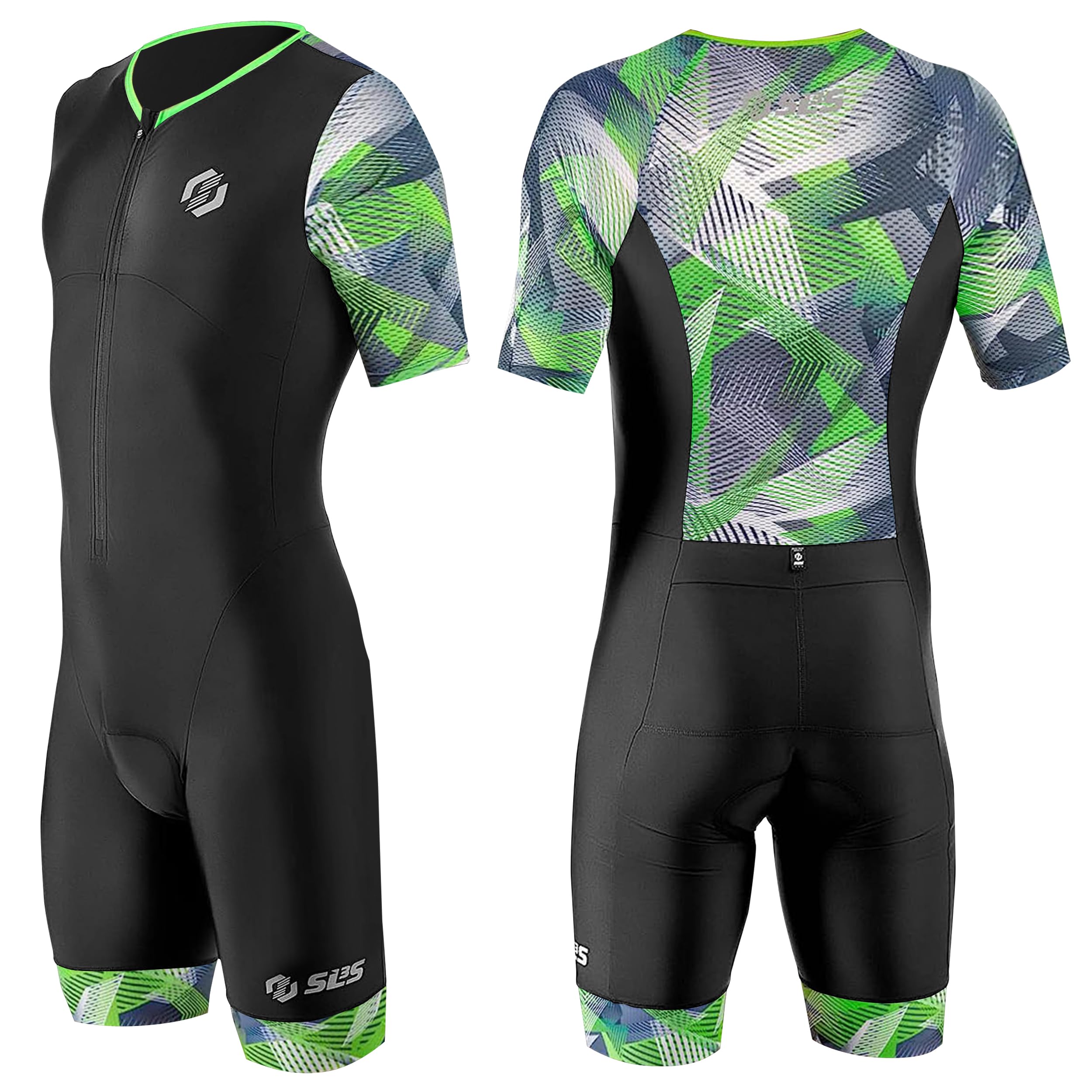 Men's Triathlon Suit - Aero Full Sleeve Premium FX Lightweight Trisuit for Cycling, Running & Swimming - Competition & Training Gear for Triathletes