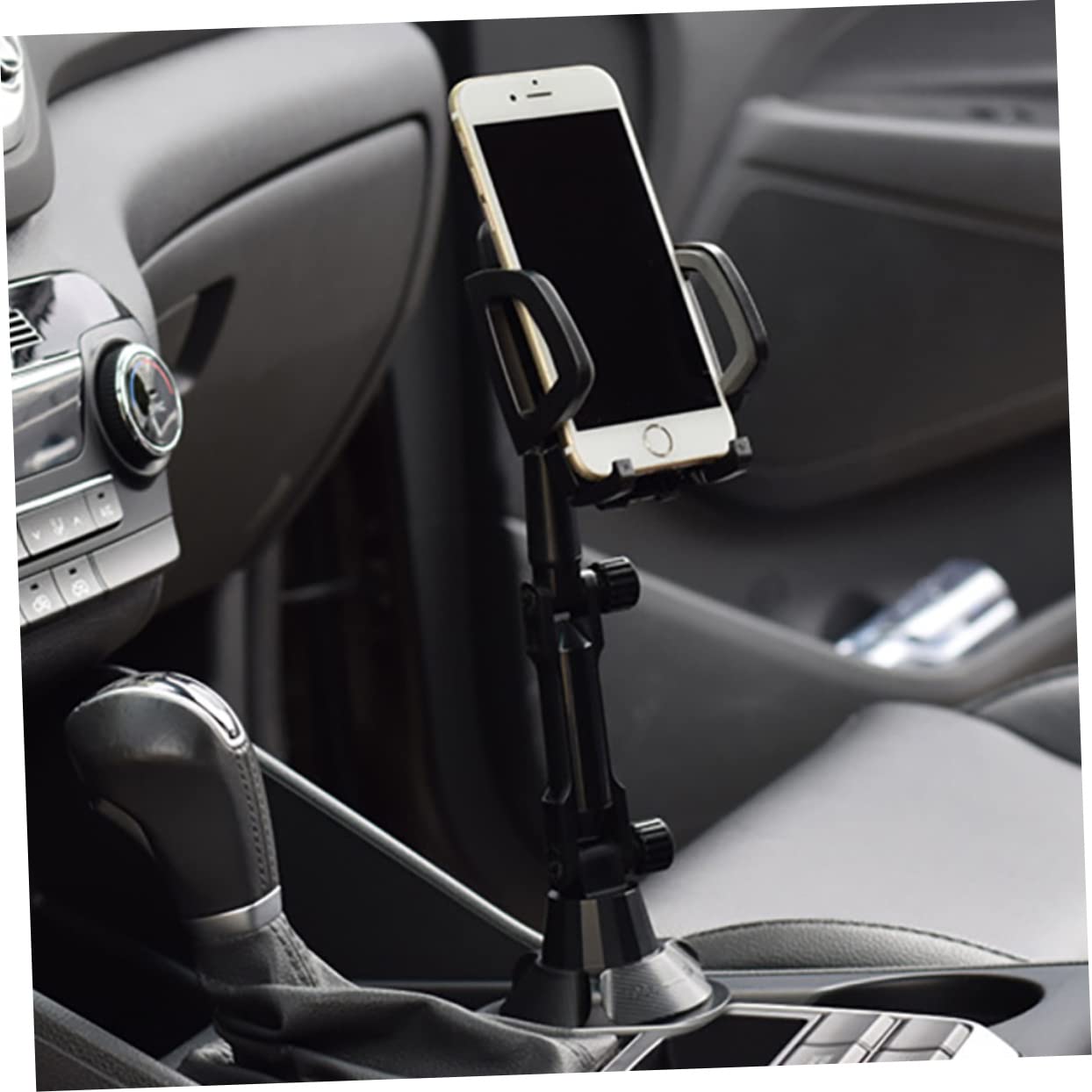 2-Pack Universal Car Phone Holder - Adjustable Gooseneck Cup Mount with Multi-Function Storage for iPhone, Samsung & Smartphones - Perfect for Road Trips, Commuting & Hands-Free Driving