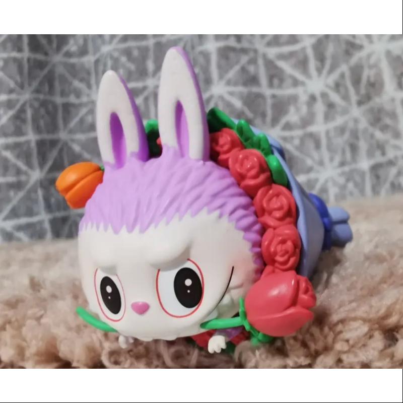 Labubu The Monsters Flower Elves Series Rose Labubu - Cute Collectible Vinyl Figure for Home Decor, Office Display, and Gift Giving