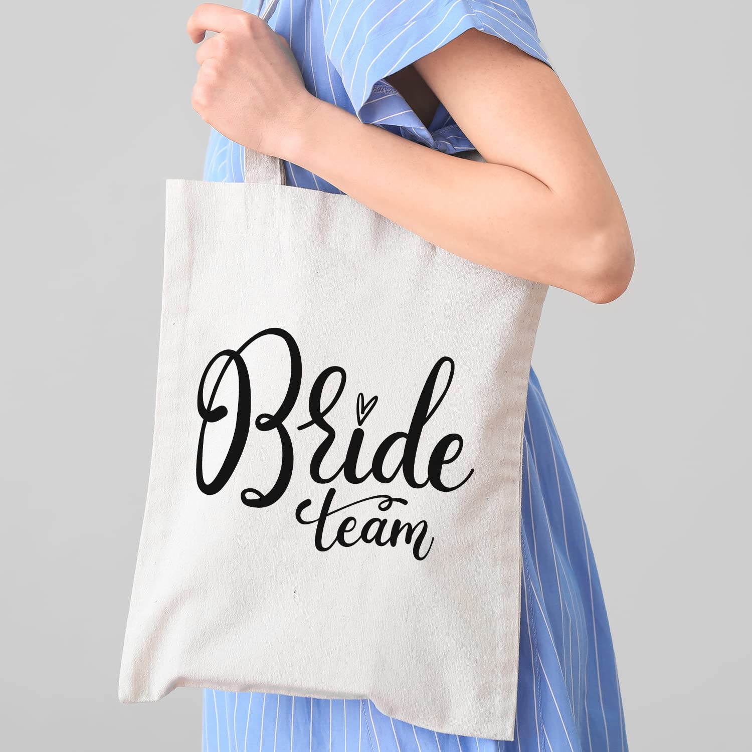 Personalized Bride Tote Bag - Custom Wedding Bachelorette Gift for Bridesmaids, Cute Canvas Bridal Shower Bag - Perfect for Bachelorette Parties & Wedding Prep