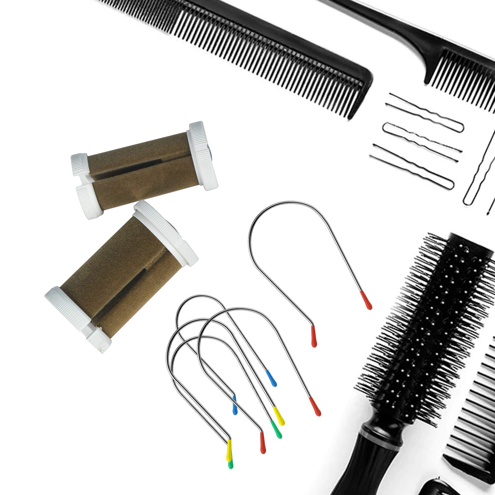 Hot Roller Clips Replacement - 1.5 inch & 1.75 inch Roller Securing Pins for Curling Irons - Perfect for Salon, Home Hair Styling & Professional Use