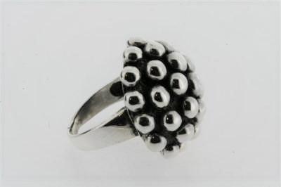 Sterling Silver Beaded Bubble Ring for Women - Elegant Stackable Jewelry for Everyday Wear & Special Occasions
