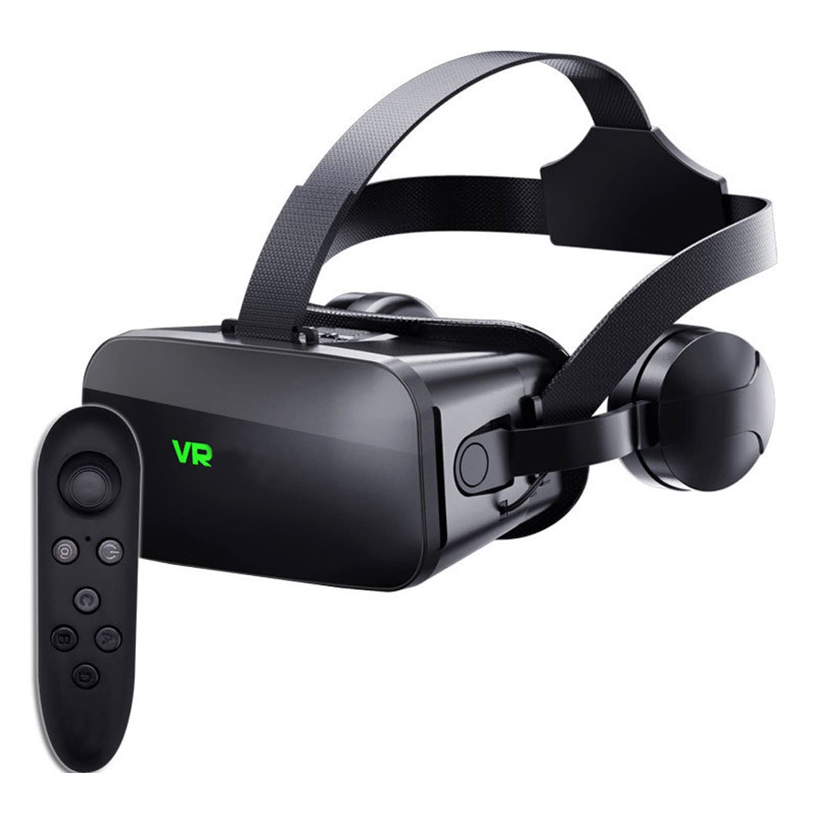 3D VR Headset with Controller - Virtual Reality Glasses Compatible with iPhone & Android Phones | Immersive Movie & Gaming Experience for Kids & Adults | Soft Comfortable Design for Extended Wear | Perfect for Home Entertainment, VR Gaming & Educational Apps
