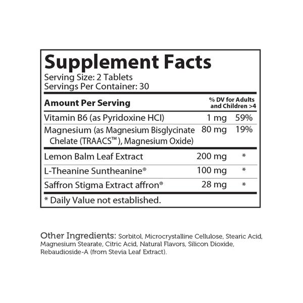 ChildCalm 60 Chewable Tablets - Natural Stress Relief & Calming Supplement for Kids - Supports Relaxation & Better Sleep - Perfect for School, Travel & Bedtime