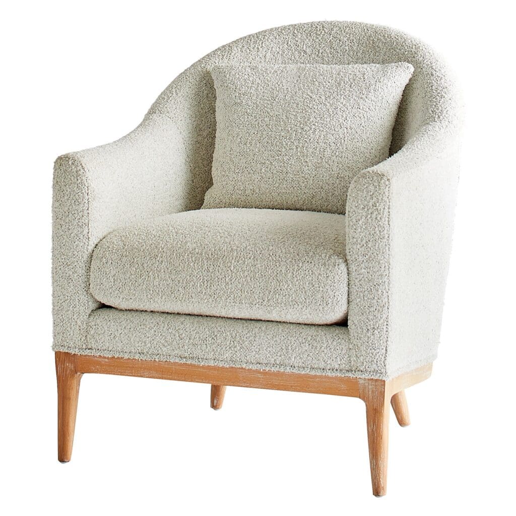 Cyan Design 11399 Kendra Chair - White Upholstered Accent Chair for Living Room, Bedroom & Office - Modern Comfortable Seating Furniture