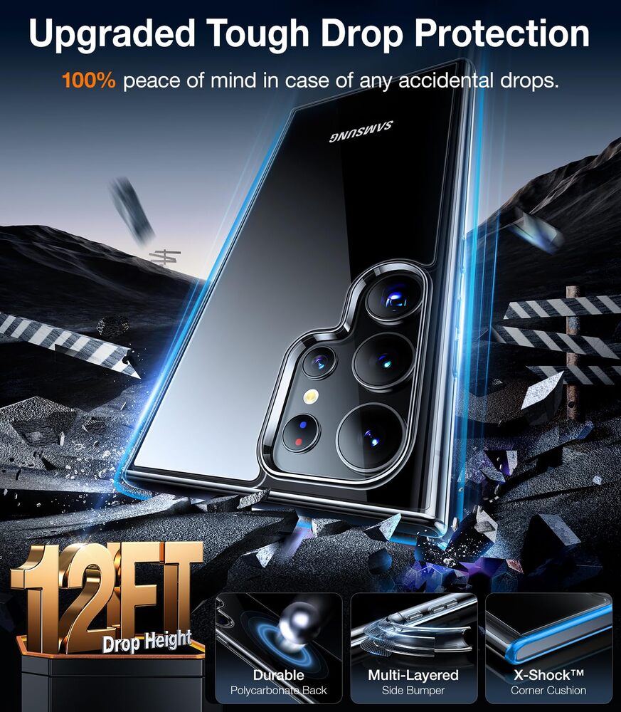 Samsung Galaxy S24 Ultra/S24+ Screen Protector - Diamond Clear Tempered Glass with HD Clarity & Anti-Scratch for Ultimate Protection - Perfect for Work, Gaming & Daily Use