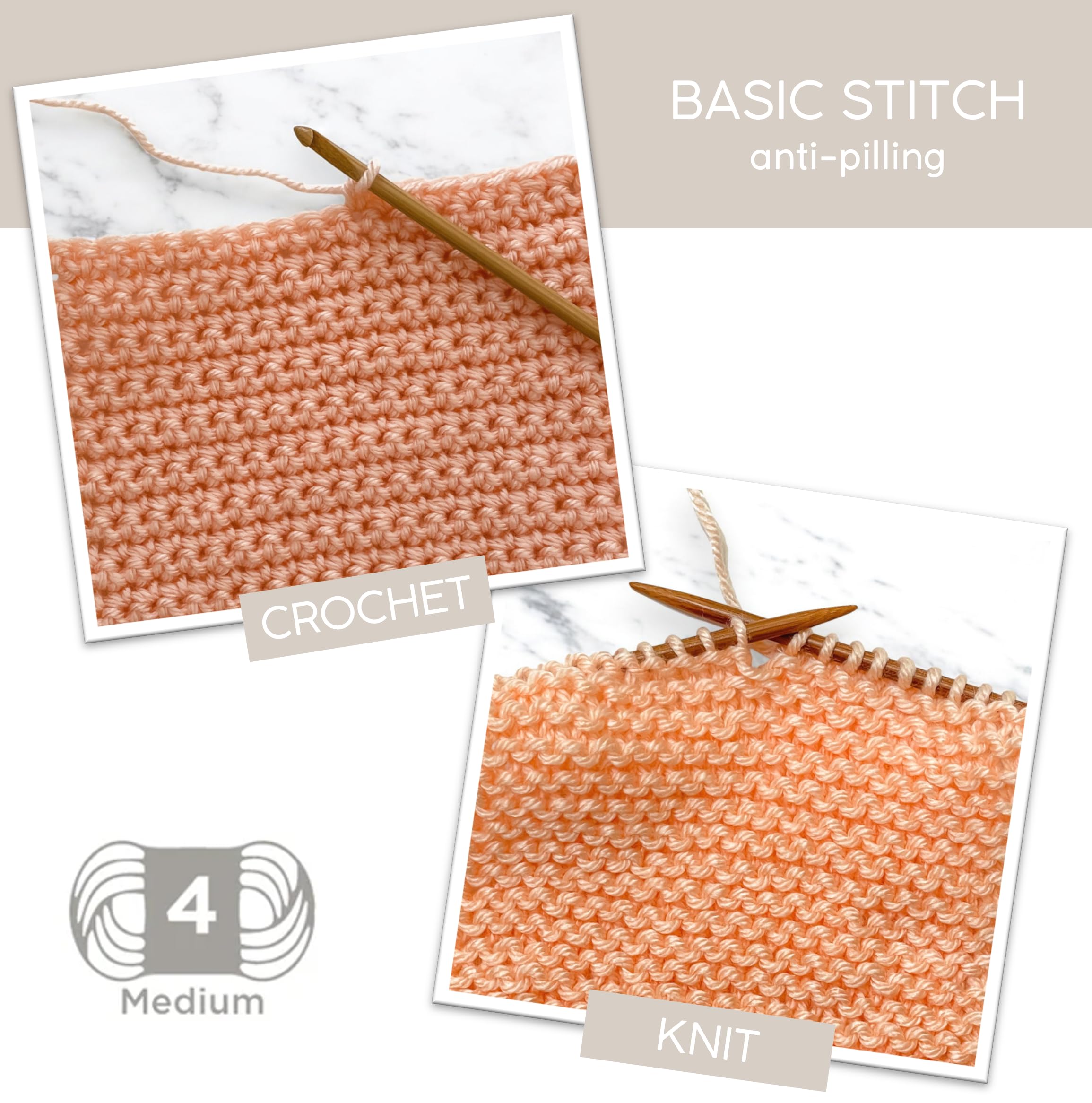 Lion Brand Yarn Basic Stitch Anti-Pilling Knitting & Crochet Yarn - 3-Pack Black - Perfect for Scarves, Hats & Blankets