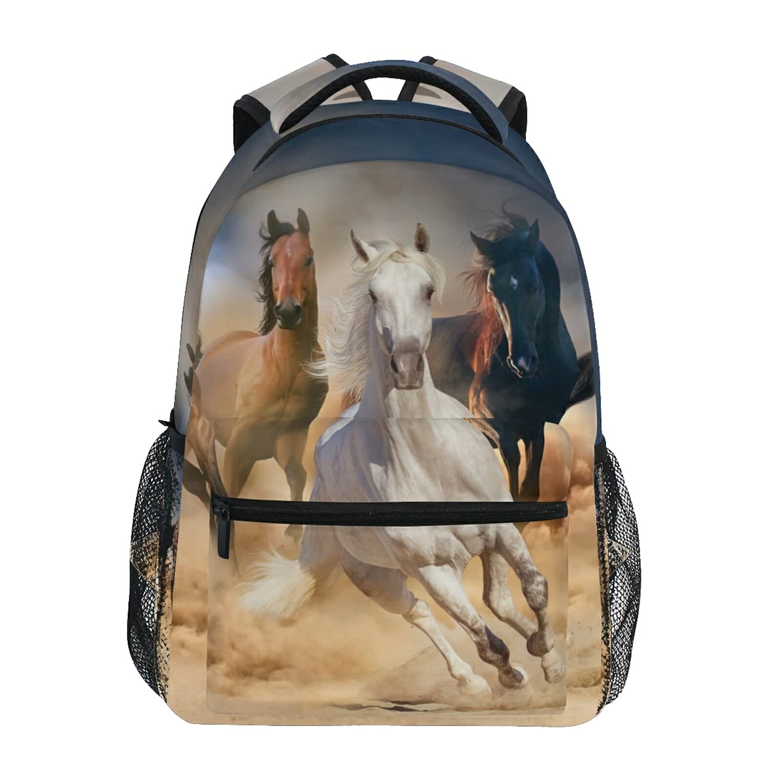 ALAZA Horse Print Backpack for Kids - Cute School Book Bag for Girls & Boys, Elementary Students (3rd 4th 5th Grade), Lightweight Travel Daypack & Laptop Bag - Perfect for School, Travel & Outdoor Adventures
