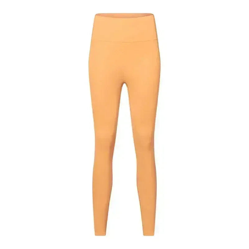 High Waist Yoga Pants with Pockets - Lemon Align Hip Lift Gym Leggings for Women | Nude Fabric Workout Tights for Running, Fitness & Sports | Perfect for Yoga, Gym & Active Lifestyle