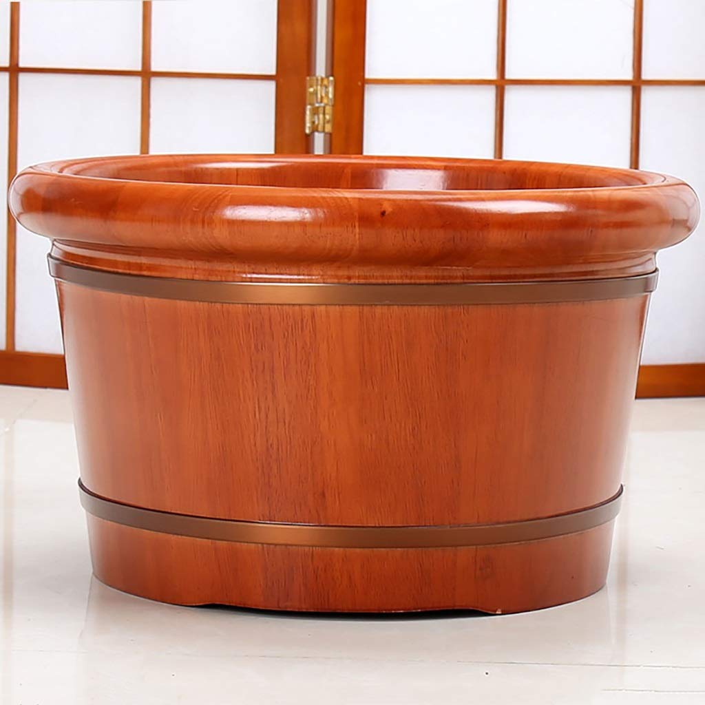 Wooden Foot Bath Tub with Massage Rollers - Home Spa Pedicure Soaking Bucket for Relaxation & Detox - Perfect for Sauna, Bathroom, and Self-Care Routines