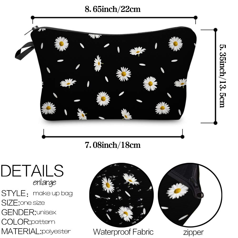 Deafun Small Makeup Bag for Women - Waterproof Travel Cosmetic Pouch with Zipper, Toiletry Organizer (Perfect for Gym, Vacation & Daily Use) - Model 52366