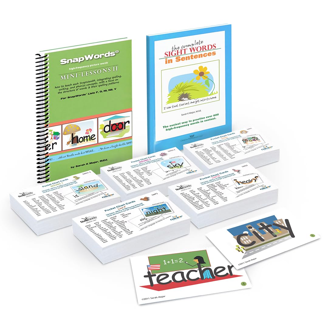 Child1st 301 SnapWords Pocket Cards - Multisensory & Kinesthetic Sight Word Flash Cards for ESL & ELL Learning - Perfect for Classroom, Homeschooling & Early Reading Practice
