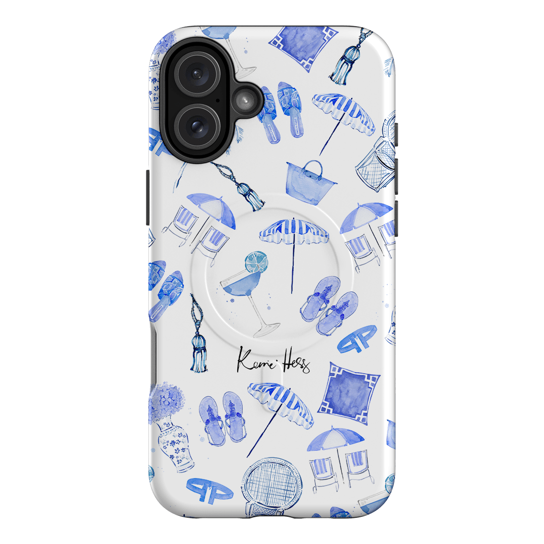 Santorini Sunset iPhone Case - Premium Protective Cover for iPhone 12/13/14/15 - Aesthetic Blue & White Design - Perfect for Travel, Vacation & Everyday Use