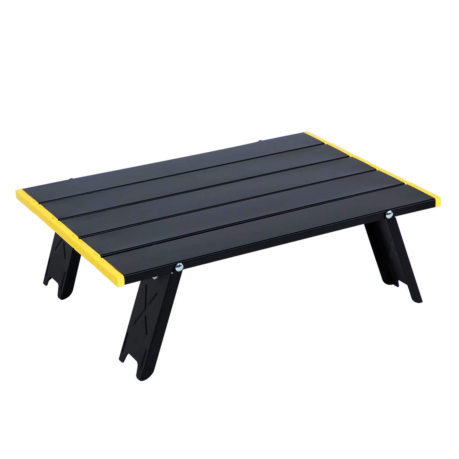 AIMEZO Lightweight Portable Roll Up Camping Table for Outdoor Picnics, Hiking & Travel - Compact Folding Design, Easy Carry - Perfect for Camping, Beach, Backyard & BBQ - Black