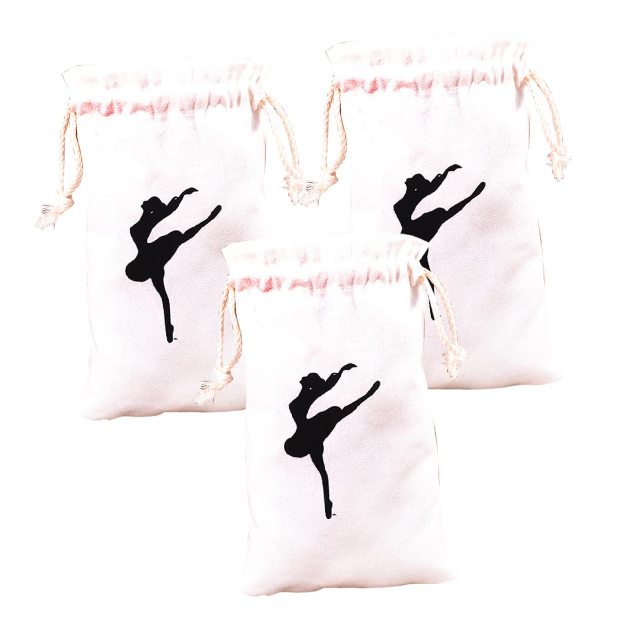 GAROZATION 12 Pack Cotton Ballet Shoe Bags - Breathable Dance Shoe Organizer for Sneakers & Ballet Shoes - Perfect for Dance Classes, Gym & Travel (Pink)