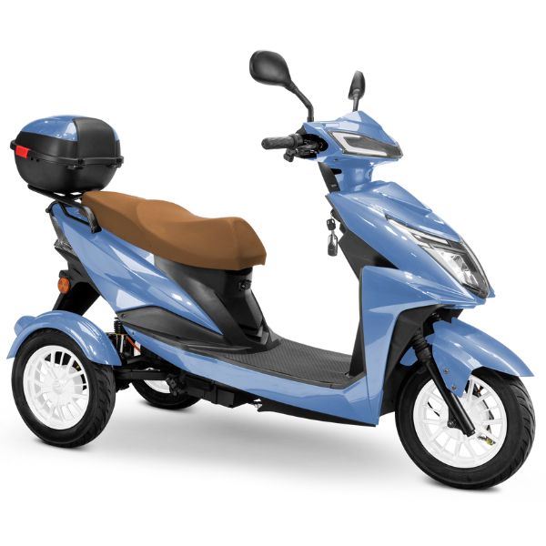 Premium Full-Size 3-Wheel Mobility Scooter for Adults - Lightweight & Foldable Electric Wheelchair with Comfortable Seat - Ideal for Shopping, Travel & Outdoor Activities
