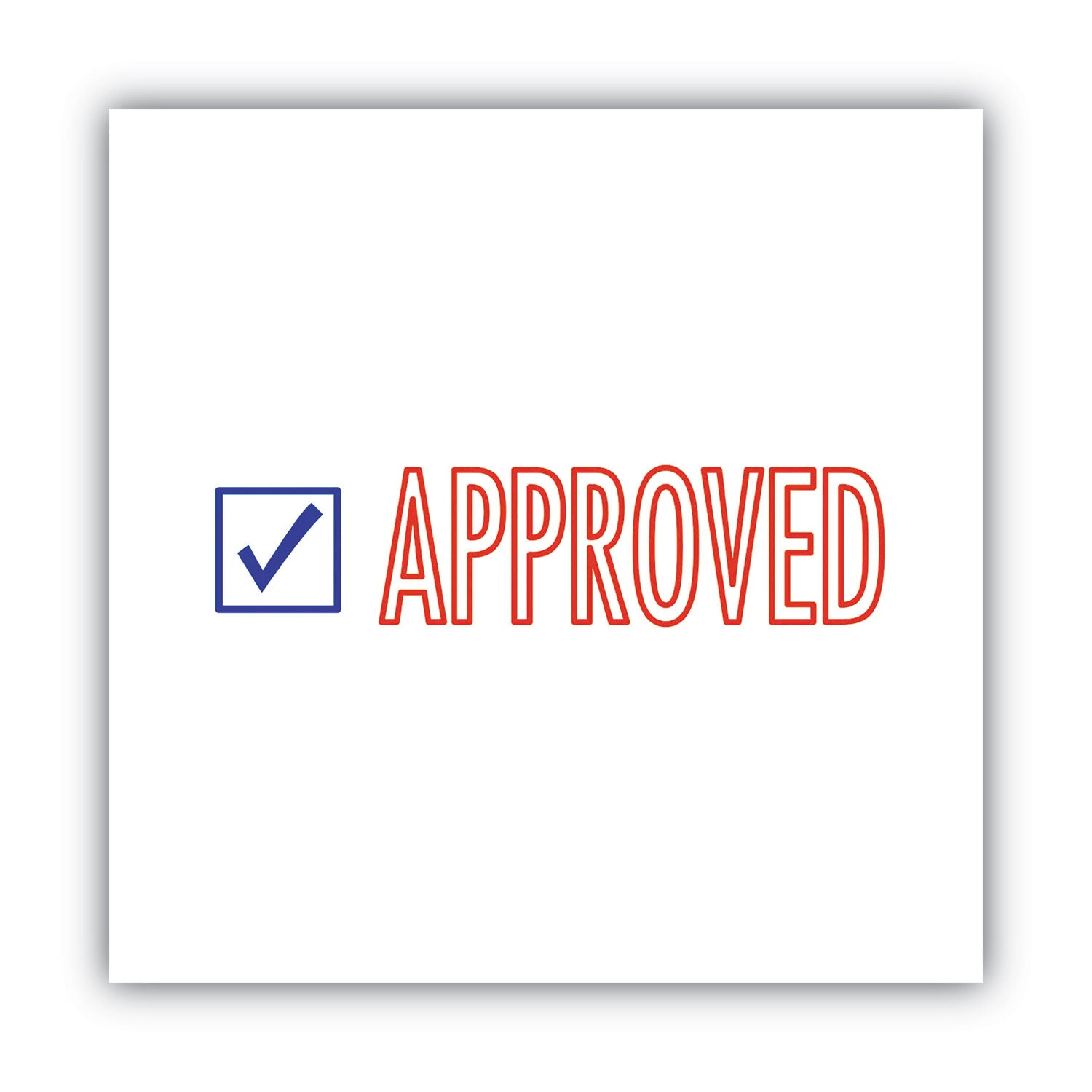 ACCUSTAMP2® Pre-Inked Shutter Stamp - Red & Blue Ink - 1.63