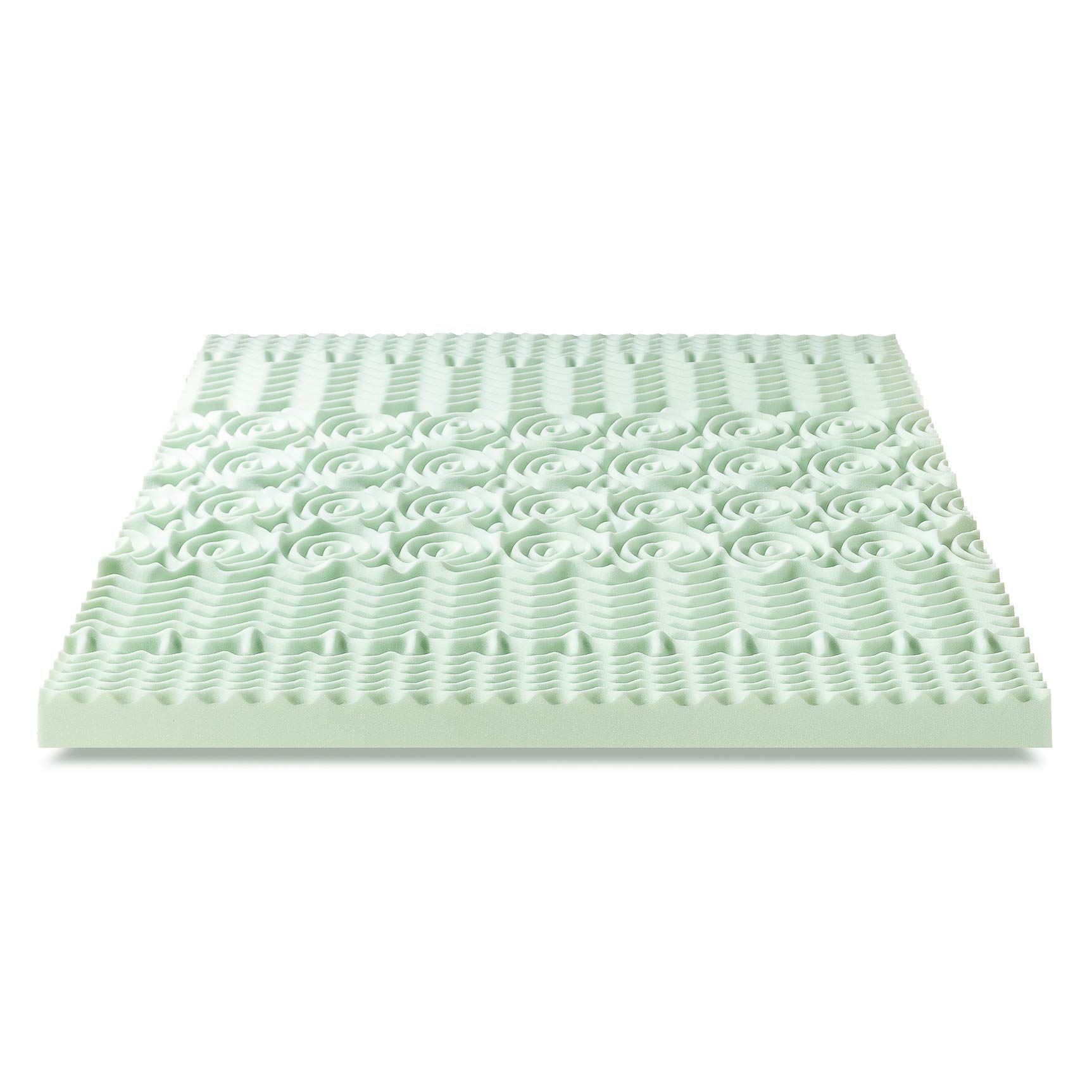 4 Inch 5-Zone Memory Foam Mattress Topper with Calming Green Tea Infusion - Cooling Gel Support for Short Queen Beds | Perfect for Back Pain Relief & Hot Sleepers