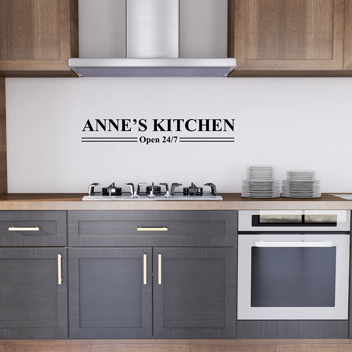 Custom Kitchen Name Stickers - Personalized Wall Decals for Home & Diner Decor | Perfect for Restaurants & Cafes