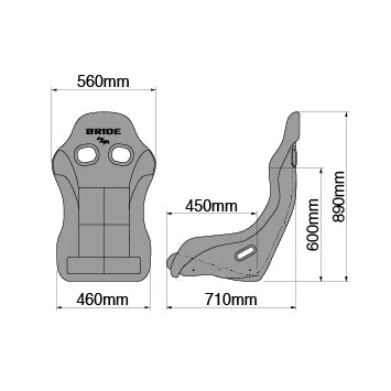 ZETA IV Gradation Logo Full Bucket Racing Seat with Silver FRP Shell - FIA Approved for Sports Cars & Track Days - Perfect for High-Performance Vehicles & Motorsport Enthusiasts