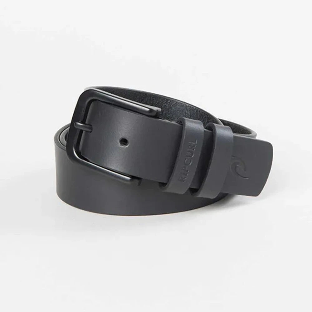 Rip Curl Men's Cut Down Leather Belt - Stylish & Durable Genuine Leather Belt for Casual & Dress Wear - Perfect for Jeans, Chinos & Office Attire
