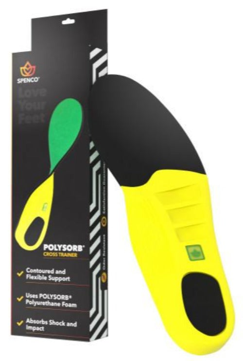 Spenco Polysorb Cross Trainer Insoles - Cushioned Arch Support for Running, Walking & Standing All Day - Comfortable Orthotic Shoe Inserts for Men & Women - Perfect for Athletes, Nurses & Workers on Their Feet