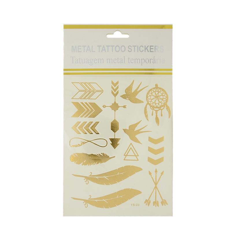 Metallic Temporary Tattoos for Women & Men - Shimmering Body Art Stickers for Parties, Festivals & Cosplay - Waterproof & Long Lasting