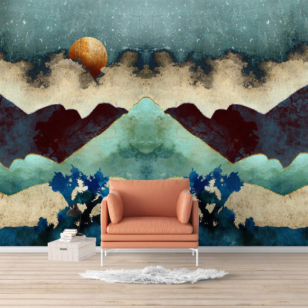 Nordic Nature Landscape Removable Wallpaper - Self-Adhesive Wall Mural for Bedroom & Living Room (100x144 inches) - Perfect for Home Decor & Accent Walls