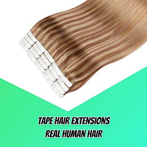 20 Pcs 50 Grams Tape in Human Hair Extensions - Remy Hair for Natural Look & Volume - Perfect for Daily Wear, Parties & Special Occasions