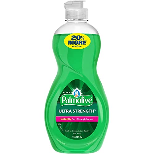 Palmolive Ultra Strength Dish Soap - 10 fl oz | Powerful Grease Cutting Formula | Perfect for Hand Washing Dishes, Pots & Pans in Kitchen & Restaurant Use