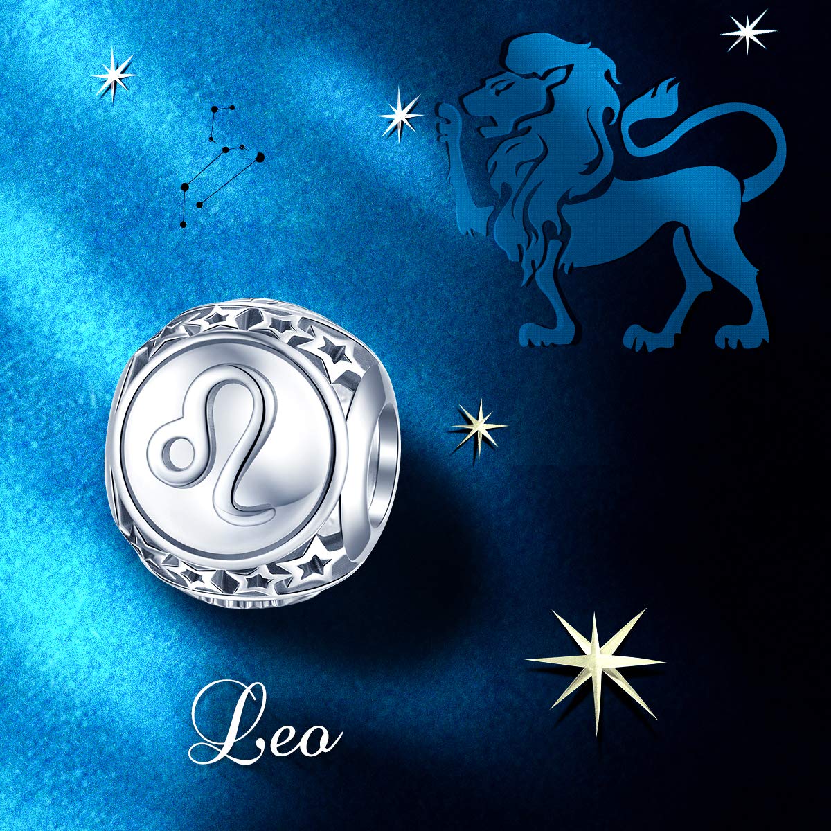 925 Sterling Silver Zodiac Charm Bracelet - 12 Horoscope Constellation Charms for Necklace & Jewelry, Platinum Plated Star Bead, Perfect Birthday Gift for Women | Astrology Jewelry, Fashion Accessories, Daily Wear & Special Occasions
