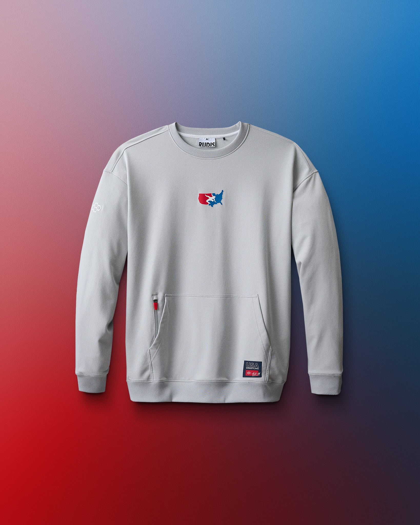 USA Wrestling Youth Luxe Terry Crewneck Sweatshirt - Comfortable & Durable for Training, Matches & Everyday Wear