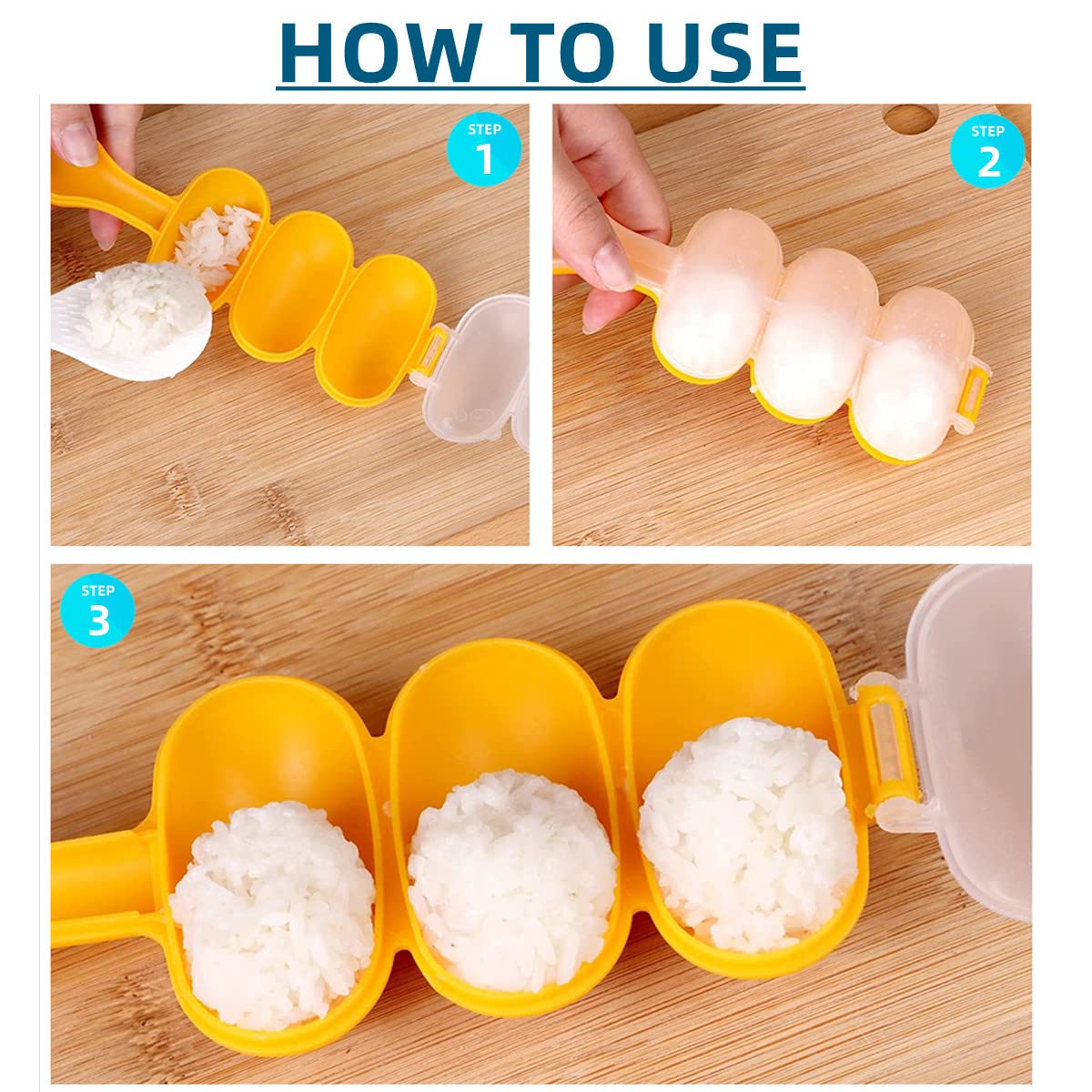 **Non-Stick Rice Ball Maker & Onigiri Shaper Mold - DIY Sushi Kit with Mini Rice Scoop for Homemade Japanese Snacks - Perfect for Bento Boxes, Lunch Prep & Party Platters**