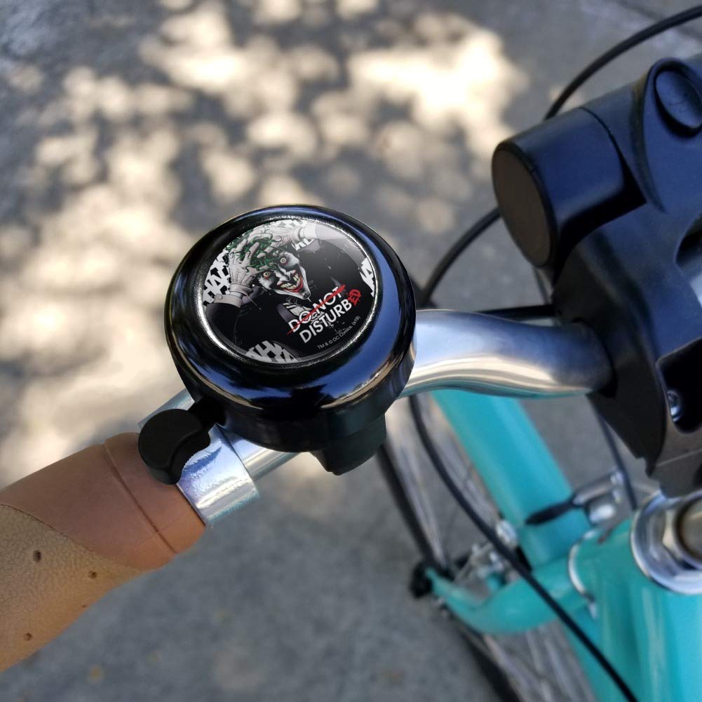 Batman Disturbed Joker Bike Bell - Superhero-Themed Bicycle Handlebar Accessory for Cycling Enthusiasts | Perfect for Comic Fans & Urban Commuters
