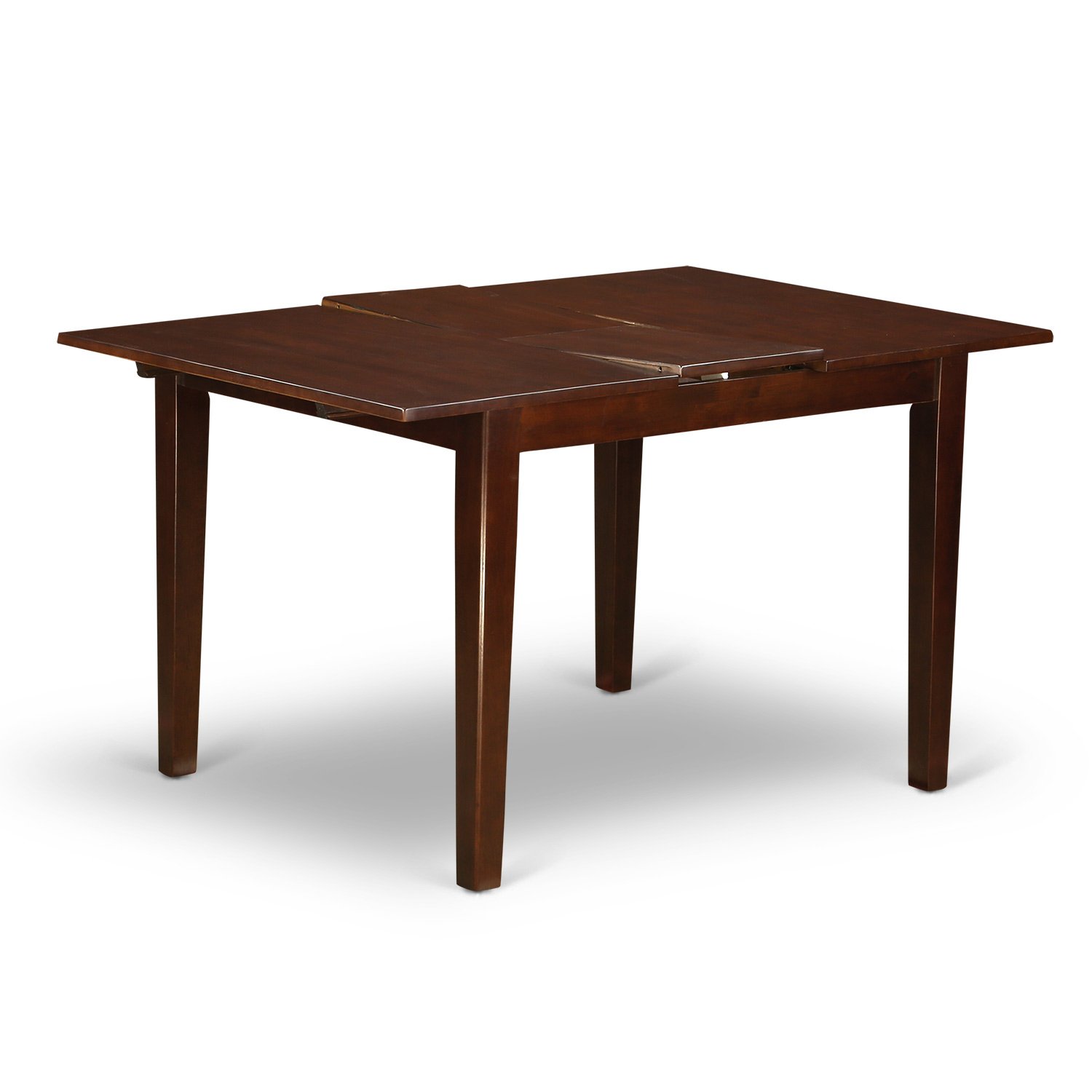 East West Furniture 5-Piece Mahogany Dining Set with Butterfly Leaf Table & 4 Linen Chairs - 32x54 Inch - Perfect for Small Kitchens, Breakfast Nooks & Cozy Family Meals