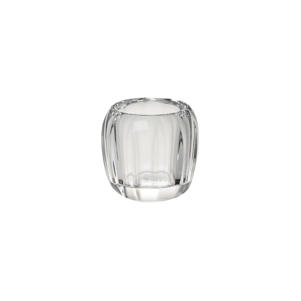 Villeroy & Boch Clear Glass Tea Light Candle Holder - Elegant Home Decor for Dining Table, Wedding Centerpiece & Relaxing Spa Ambiance